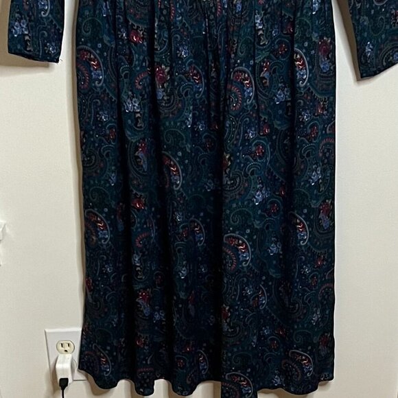 Vintage GUNNE SAX JESSICA MCCLINTOCK Prairie Ditsy Floral Paisley Dress Size 9 - Picture 8 of 10